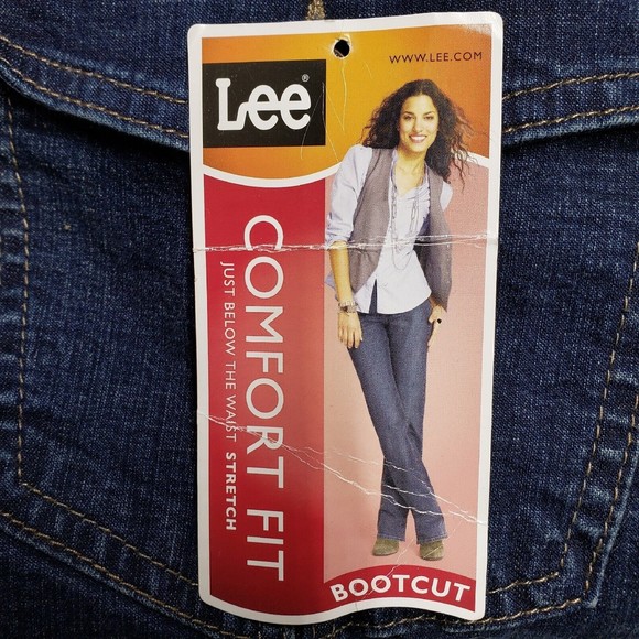 Lee Womens Jeans Size 14P Petite Boot Cut Stretch Most Comfy Fit Unworn 36x24.5 - Picture 8 of 9